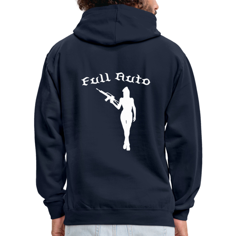 Contrast Colour Hoodie - 15 - navy/red