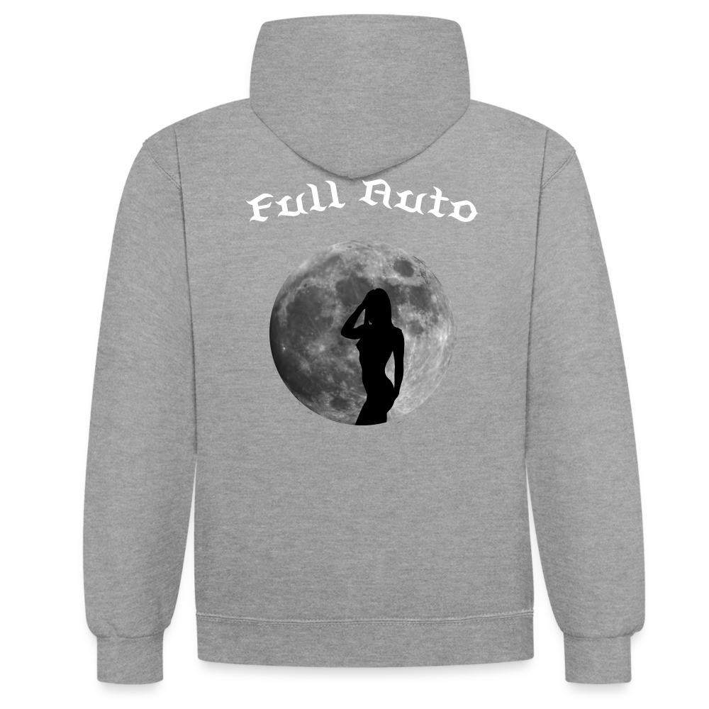 Contrast Colour Hoodie - 2 - heather grey/navy