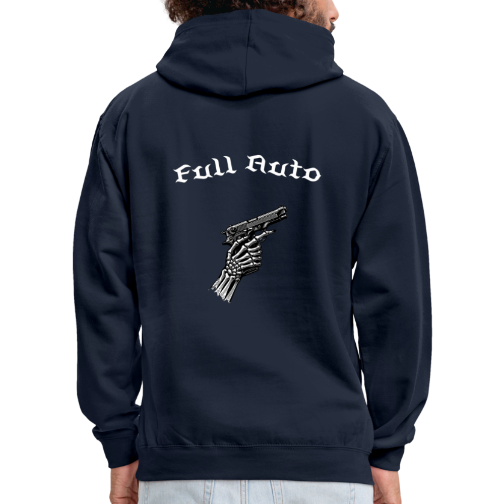 Contrast Colour Hoodie - 6 - navy/red