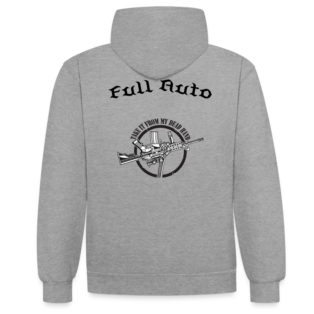 Contrast Colour Hoodie - 12 - heather grey/navy
