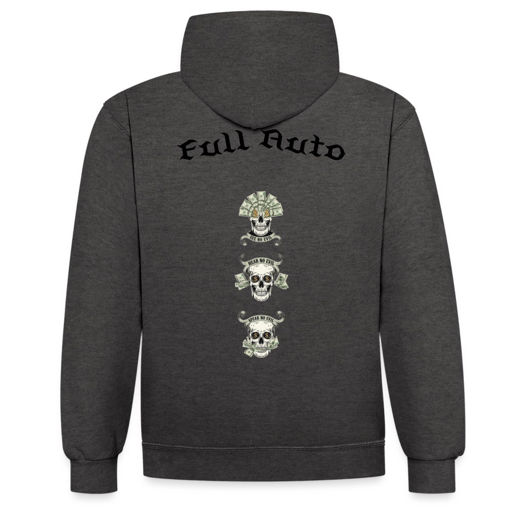 Contrast Colour Hoodie - 5 - charcoal/black