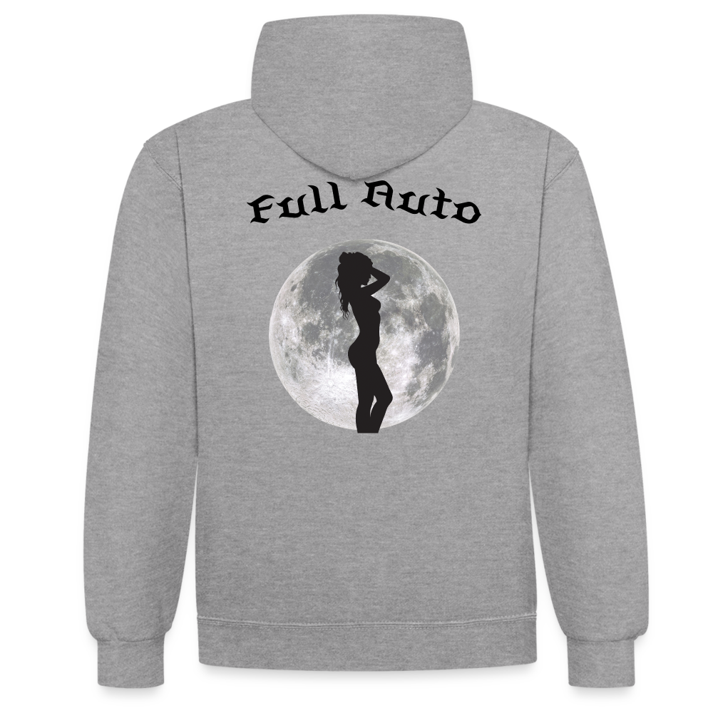 Contrast Colour Hoodie - 7 - heather grey/navy