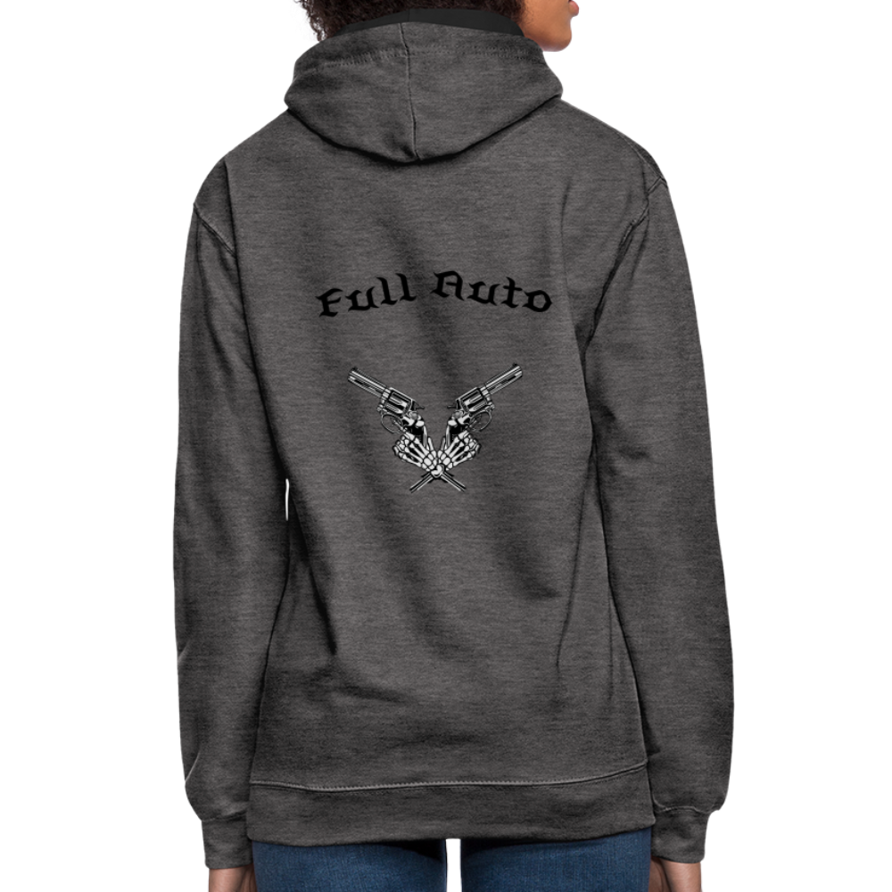 Contrast Colour Hoodie - 3 - charcoal/black