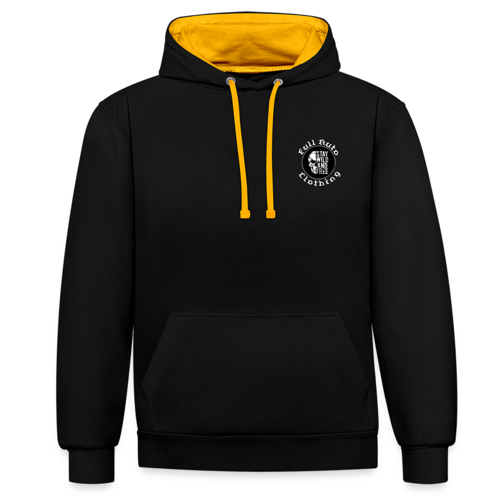 Contrast Colour Hoodie - 2 - black/gold