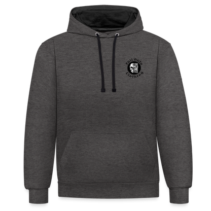 Contrast Colour Hoodie - 2 - charcoal/black