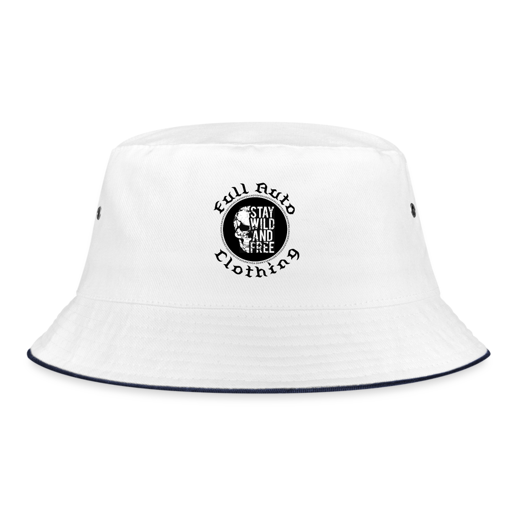 Bucket Hat - 1 - white/navy