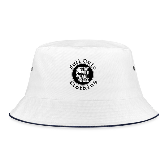 Bucket Hat - 1 - white/navy