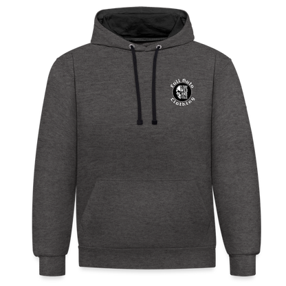 Contrast Colour Hoodie - 6 - charcoal/black