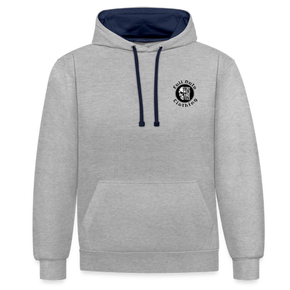 Contrast Colour Hoodie - 1 - heather grey/navy