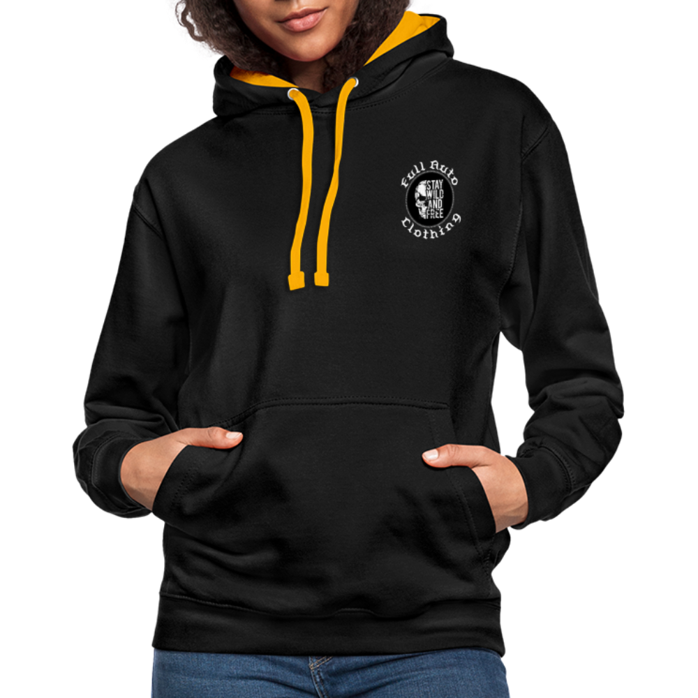 Contrast Colour Hoodie - 15 - black/gold