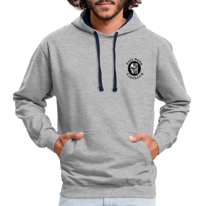 Contrast Colour Hoodie - 11 - heather grey/navy