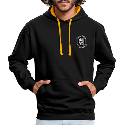 Contrast Colour Hoodie - 5 - black/gold