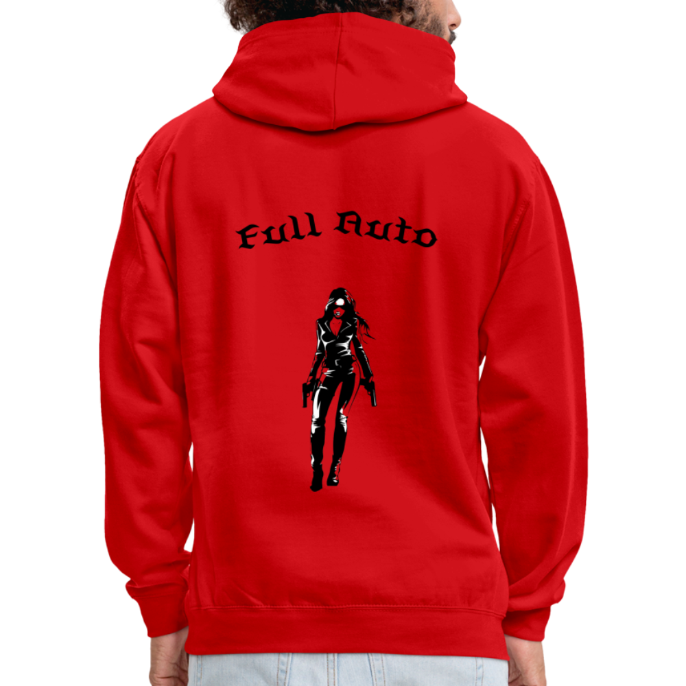 Contrast Colour Hoodie - 4 - red/white