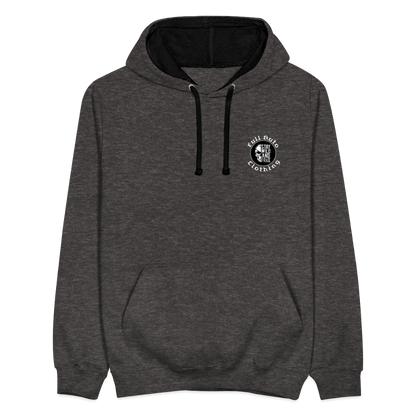 Contrast Colour Hoodie - charcoal/black