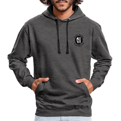 Contrast Colour Hoodie - 1 - charcoal/black