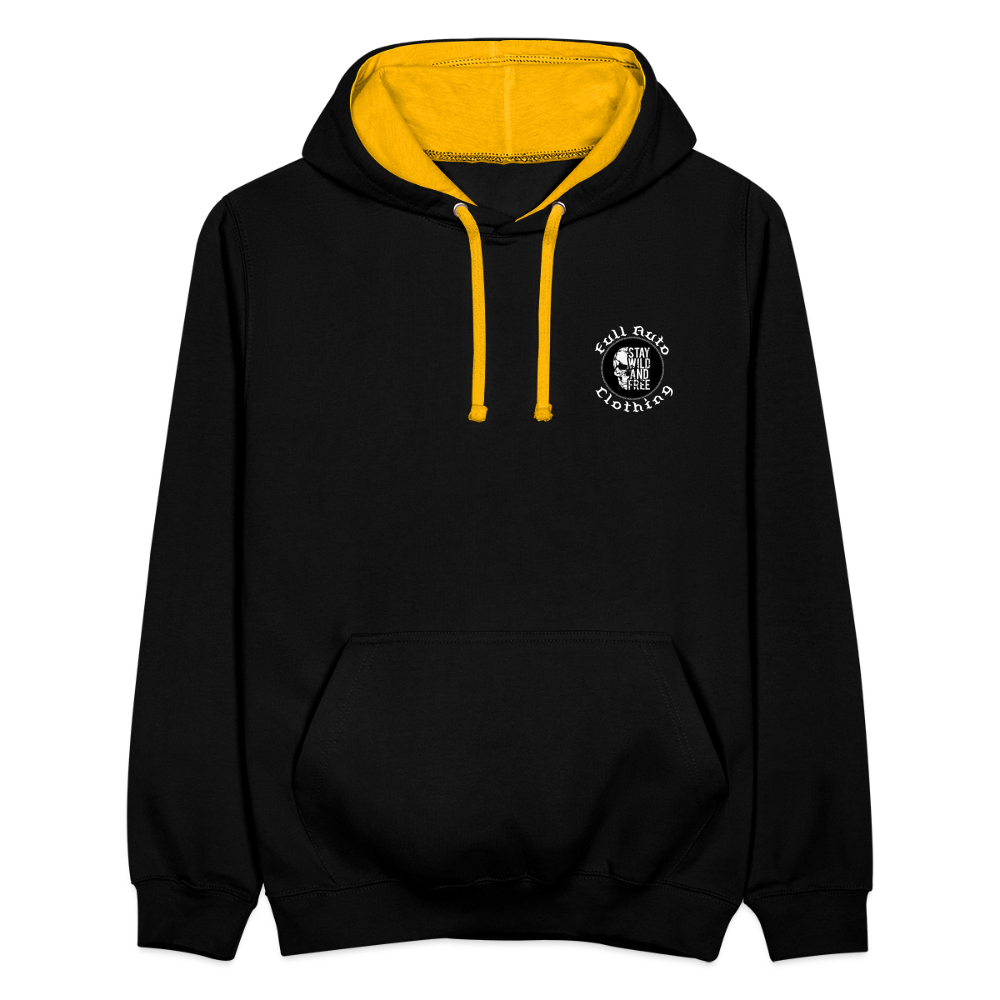 Contrast Colour Hoodie - black/gold